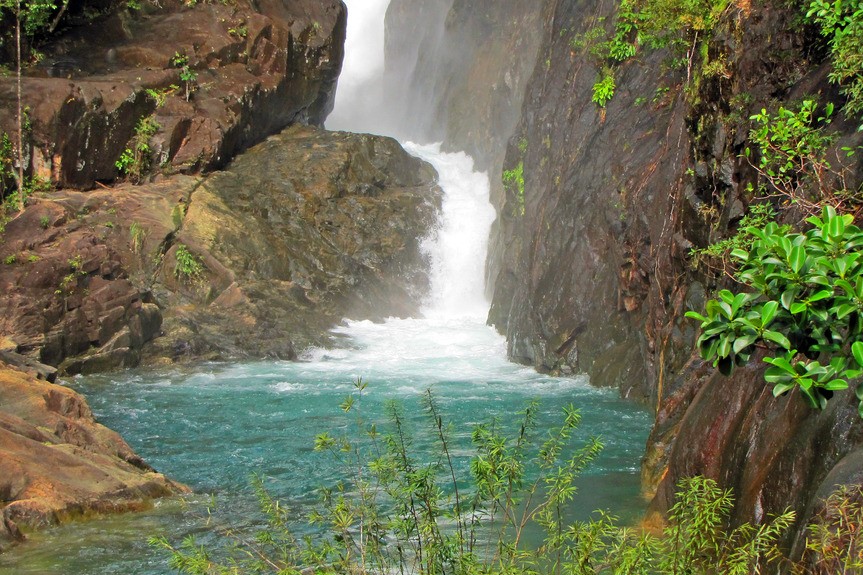 Waterfall, swimming hole, stream, fresh water, nature swim